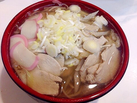 きのこたっぷり☆鶏ときのこのあったか蕎麦